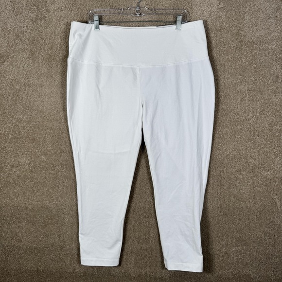 Chico's Zenergy So Slimming Leggings Womens 3 XL White Crop High Rise Pull On - Picture 2 of 15